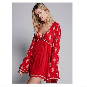 Free People Diamond Embroidered Top